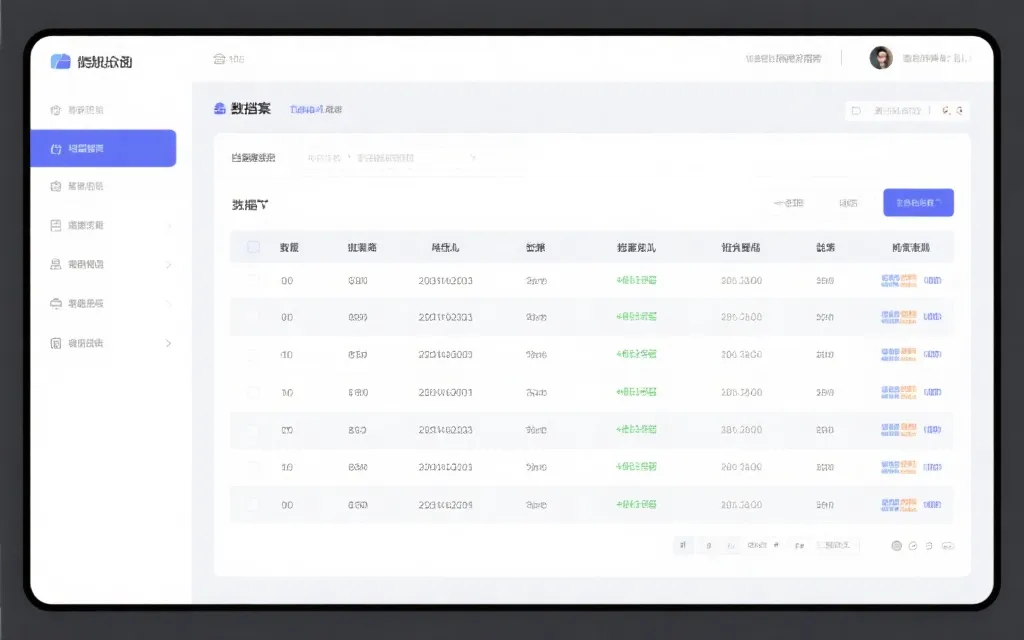 表格列表和信息归档示意
